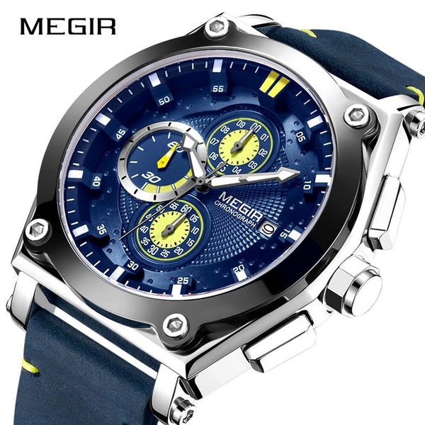 wristwatches megir men's leather analog quartz watches army sports chronograph waterproof men luminous relogios clock, Slivery;brown
wristwatches megir men's leather analog quartz watches army sports chronograph waterproof men luminous relogios clock, Slivery;brown