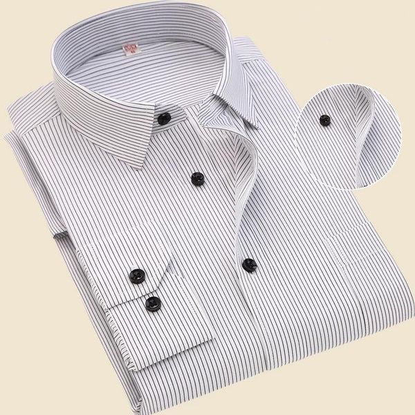men's dress shirts plus large size 7xl mens work shirt long sleeve business casual slim fit classic solid striped male social, White;black
men's dress shirts plus large size 7xl mens work shirt long sleeve business casual slim fit classic solid striped male social, White;black