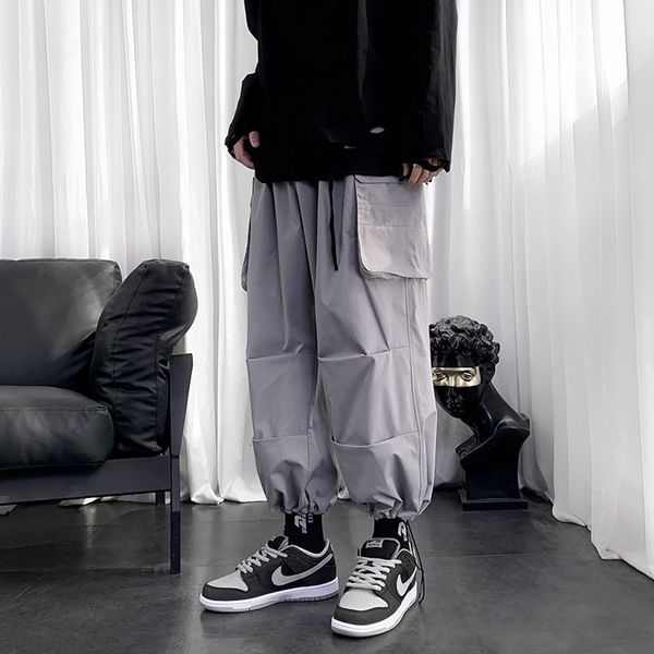 new men's streetwear vintage cargo 2021 spring japanese style trousers man fashion casual oversize male pants hip hop vsvt, Black
new men's streetwear vintage cargo 2021 spring japanese style trousers man fashion casual oversize male pants hip hop vsvt, Black