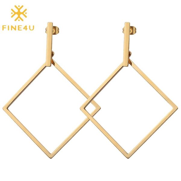 dangle & chandelier fine4u e140 stainless steel simple geometric big hoop earring korean style square earrings hypoallergenic jewelry, Silver
dangle & chandelier fine4u e140 stainless steel simple geometric big hoop earring korean style square earrings hypoallergenic jewelry, Silver