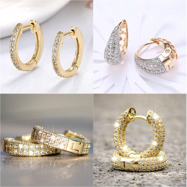 hoop & huggie dazzling collection earring for women gold color entry lux female women's earing accessories with cz year gift jewelry, Golden;silver
hoop & huggie dazzling collection earring for women gold color entry lux female women's earing accessories with cz year gift jewelry, Golden;silver