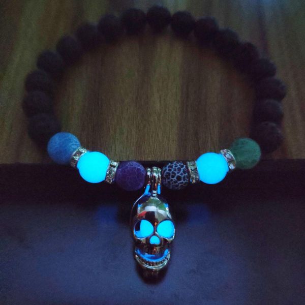 8mm luminous skull pendant bracelet natural stones luminous glowing in the dark charm bracelet for women fluorescence jewelry wmtccb, Bronze;silver
8mm luminous skull pendant bracelet natural stones luminous glowing in the dark charm bracelet for women fluorescence jewelry wmtccb, Bronze;silver