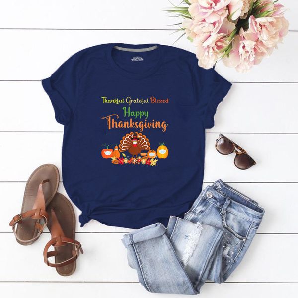 wt20092 fashion loose cotton thanksgiving turkey happy thanksgiving print short sleeve round neck t-shirt women, White
wt20092 fashion loose cotton thanksgiving turkey happy thanksgiving print short sleeve round neck t-shirt women, White