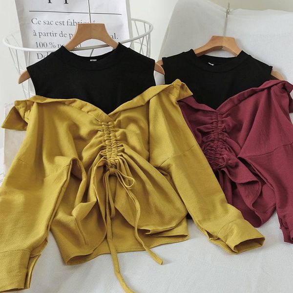 women's blouses & shirts 2021 fashion women autumn winter casual long sleeve harajuku patchwork shirt lady fake two piece elastic bow t, White
women's blouses & shirts 2021 fashion women autumn winter casual long sleeve harajuku patchwork shirt lady fake two piece elastic bow t, White