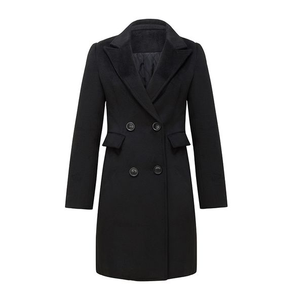 mmen's and women's professional woolen suit medium length autumn winter thickened teachers' sales department ol coat tooling, Black
mmen's and women's professional woolen suit medium length autumn winter thickened teachers' sales department ol coat tooling, Black