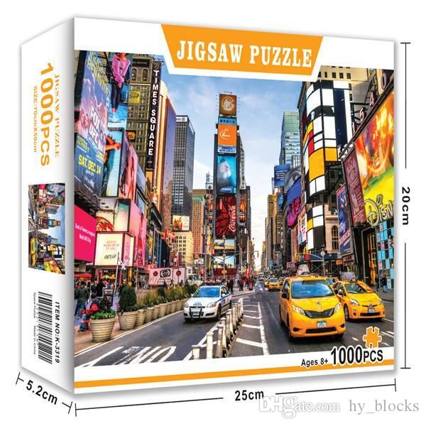 Jigsaw Puzzle Assembling Picture Landscape Paper Decompression Puzzles Toy For Children Kids Diy Educational Gifts