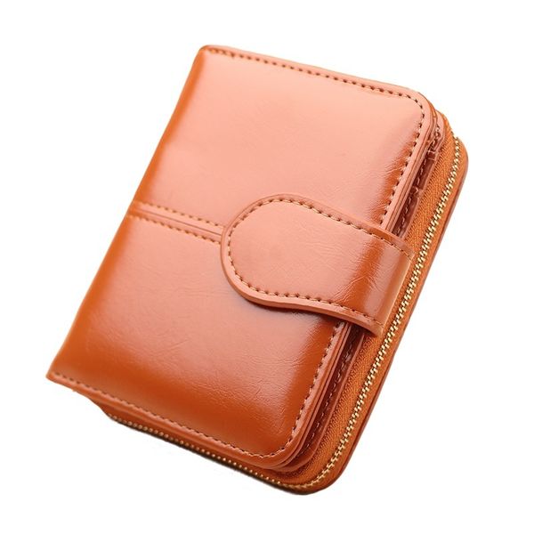 ladies short coin purse women new oil wax leather card bag small zipper wallet luxury clutch, Red;black
ladies short coin purse women new oil wax leather card bag small zipper wallet luxury clutch, Red;black