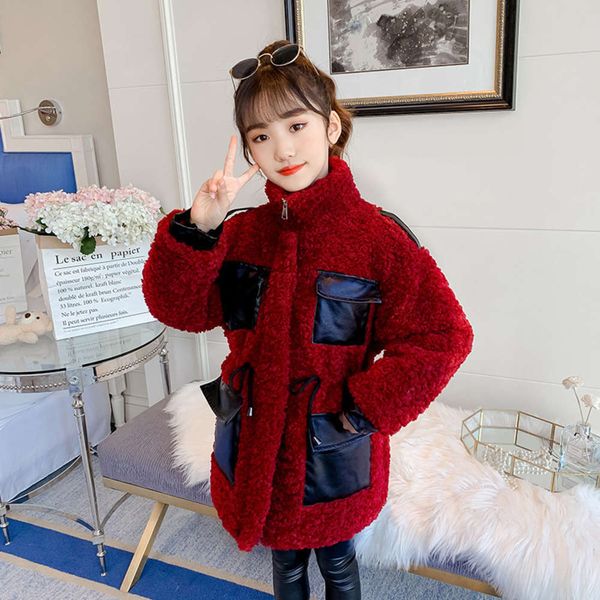 winter sweater 2020 new girls' wool thick medium long coat middle big children's color matching zipper shirt 31r4, Black
winter sweater 2020 new girls' wool thick medium long coat middle big children's color matching zipper shirt 31r4, Black