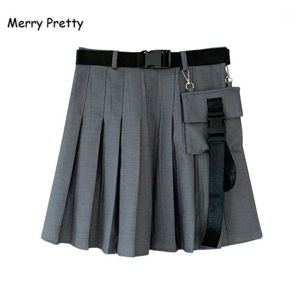merry pretty women's sashes solid pleated skirts 2020 autumn hight waist black/gray mini skirts women side pockets design1
merry pretty women's sashes solid pleated skirts 2020 autumn hight waist black/gray mini skirts women side pockets design1
