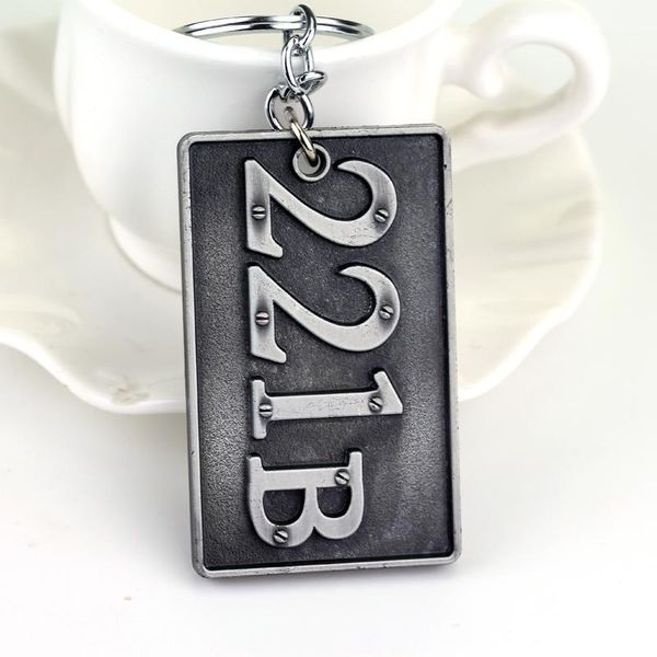 tv series sherlock holmes 221b keychain bronze alloy keyrings for fans movie jewelry key holder for gift chaveiro car1, Silver
tv series sherlock holmes 221b keychain bronze alloy keyrings for fans movie jewelry key holder for gift chaveiro car1, Silver