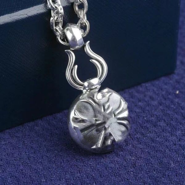 925 sterling silver personality gourd cross pendant punk retro thai silver necklace men and women hipster
925 sterling silver personality gourd cross pendant punk retro thai silver necklace men and women hipster