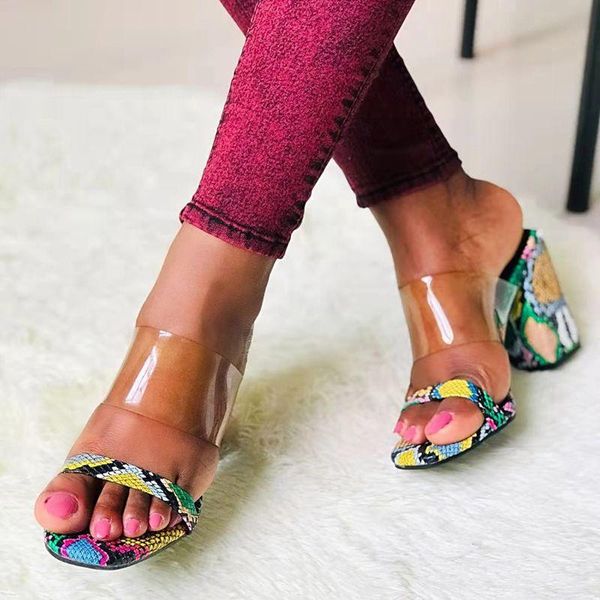 dress shoes women transparent sandals ladies high heel slippers snake pattern thick fashion female slides summer, Black
dress shoes women transparent sandals ladies high heel slippers snake pattern thick fashion female slides summer, Black