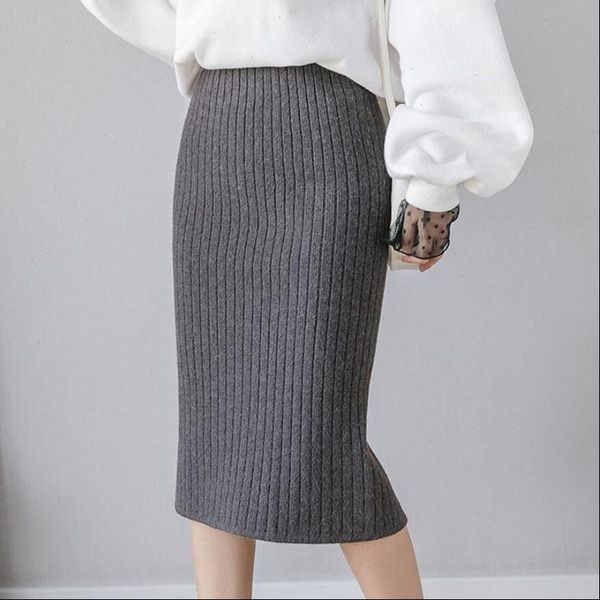 elegant midi knitted skirts women 2020 autumn winter ladies korean high waist pencil skirt black warm long skirt jupe femme
elegant midi knitted skirts women 2020 autumn winter ladies korean high waist pencil skirt black warm long skirt jupe femme