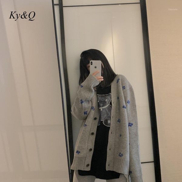 2020 autumn fashion brand design new trend new gray blue flower embroidery sweater cardigan casual women's jacket1, White
2020 autumn fashion brand design new trend new gray blue flower embroidery sweater cardigan casual women's jacket1, White
