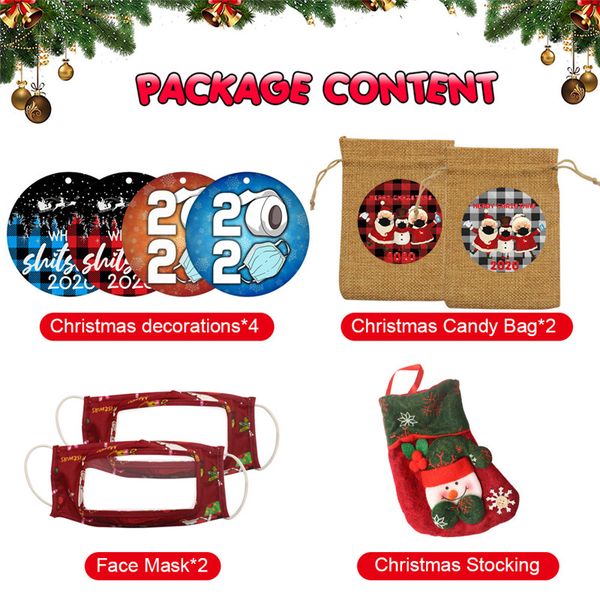 christmas decorations protective suit round circle xmas ornament hanging jute gift candy bag stocking lip reading clear face mask e111704
christmas decorations protective suit round circle xmas ornament hanging jute gift candy bag stocking lip reading clear face mask e111704