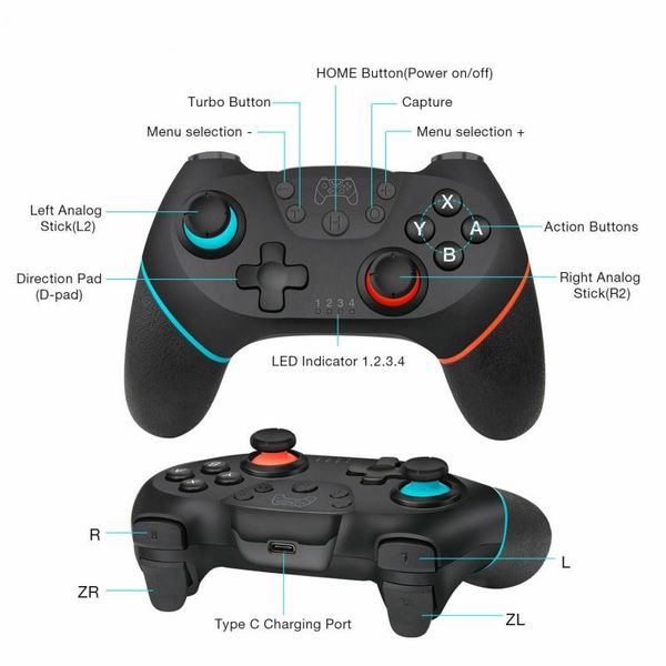new for switch pro bluetooth wireless controller gamepad gyroscope function game controller gamepad handle gaming joystick controller
new for switch pro bluetooth wireless controller gamepad gyroscope function game controller gamepad handle gaming joystick controller