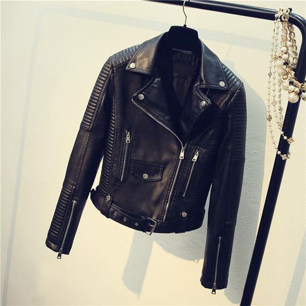 fashion office lady women faux leather jacket solid turn-down collar pu jackets and coats moto biker streetwear1, Black
fashion office lady women faux leather jacket solid turn-down collar pu jackets and coats moto biker streetwear1, Black