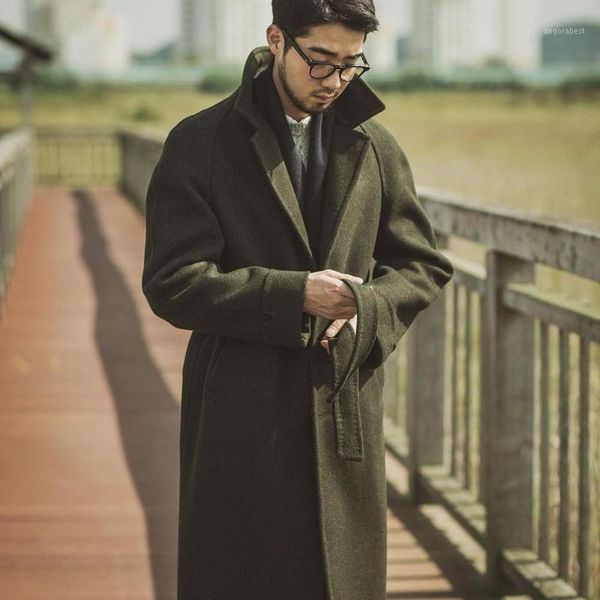 winter men's woolen overcoat thick plus solid singal-breasted v-sleeve long jacket casual fashion handsome coat1, Black
winter men's woolen overcoat thick plus solid singal-breasted v-sleeve long jacket casual fashion handsome coat1, Black