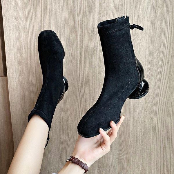 boots y69 women hetero-heel women's autumn winter fashion suede stitching ankle lace-up botas mujer1, Black
boots y69 women hetero-heel women's autumn winter fashion suede stitching ankle lace-up botas mujer1, Black