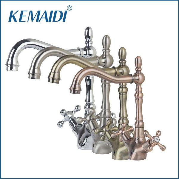 bathroom sink faucets kemaidi dual handles solid brass antique copper mixers &taps swivel and cold mixer water tap faucet ds-8632
bathroom sink faucets kemaidi dual handles solid brass antique copper mixers &taps swivel and cold mixer water tap faucet ds-8632