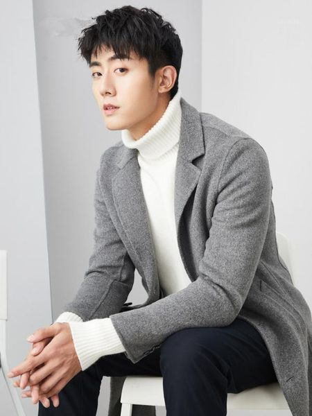 winter autumn 200% wool jacket double-side woolen coat men streetwear windbreaker long coats mg-00-8099 my22521, Black
winter autumn 200% wool jacket double-side woolen coat men streetwear windbreaker long coats mg-00-8099 my22521, Black