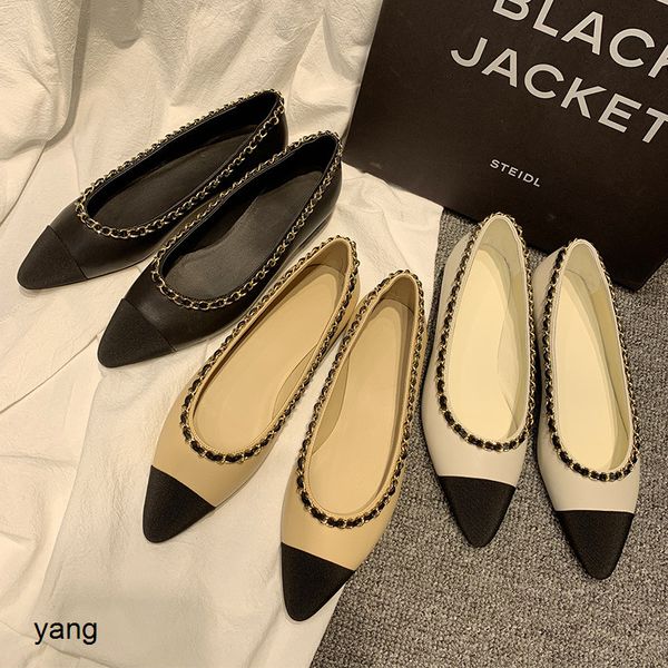 small fragrant chain color matching single shoes for women
small fragrant chain color matching single shoes for women