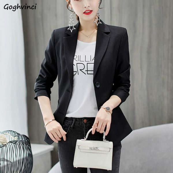 women's suits & blazers women single breasted solid slim korean style leisure all-match ulzzang fashion womens notched chic office ladi, White;black
women's suits & blazers women single breasted solid slim korean style leisure all-match ulzzang fashion womens notched chic office ladi, White;black