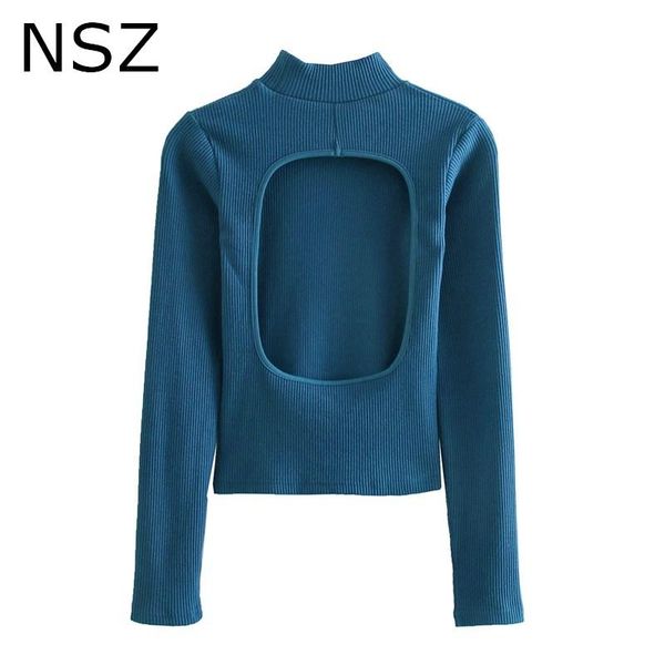 nsz women ribbed open back knit sweater jumper hollow cut out pullovers crop backless basic ladies knitwear streetwear, White;black
nsz women ribbed open back knit sweater jumper hollow cut out pullovers crop backless basic ladies knitwear streetwear, White;black