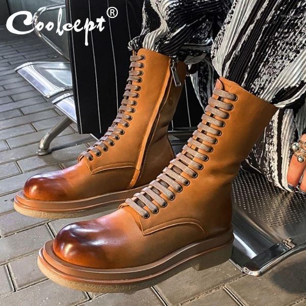 coolcept women short boots real leather thick bottom women winter shoes fashion cool mid calf boots ladies footwear size 34-391, Black
coolcept women short boots real leather thick bottom women winter shoes fashion cool mid calf boots ladies footwear size 34-391, Black