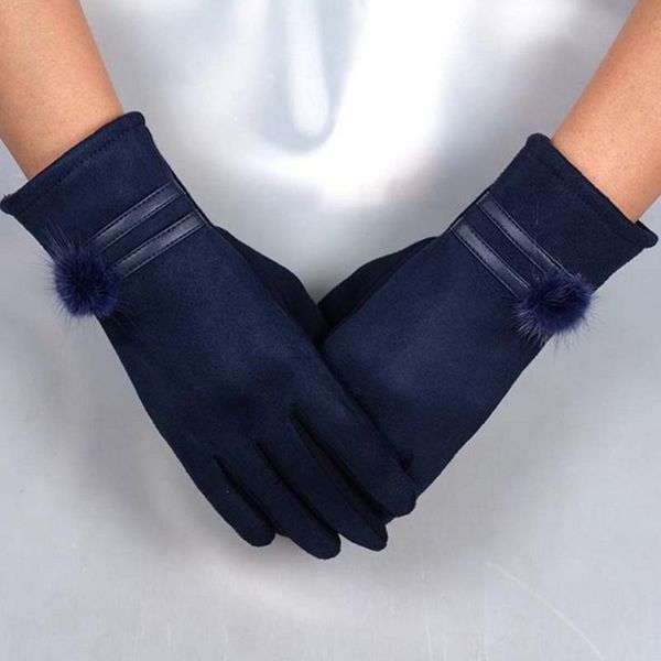 five fingers gloves mittens women' winter double furs ball non-fleece warm touches screen ladies fashion print, Blue;gray
five fingers gloves mittens women' winter double furs ball non-fleece warm touches screen ladies fashion print, Blue;gray