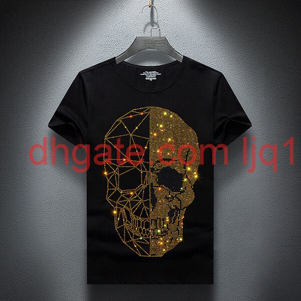 summer mens skulls rhinestones t shirts modal cotton o neck short sleeve slim tee shirt, White;black
summer mens skulls rhinestones t shirts modal cotton o neck short sleeve slim tee shirt, White;black