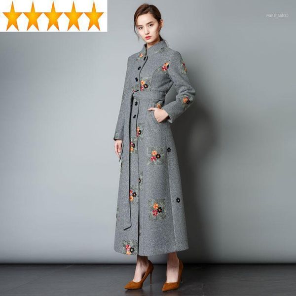 wool casaco feminino long plus size autumn winter coat women mandarin collar embroidery floral coats abrigos kj1811, Black
wool casaco feminino long plus size autumn winter coat women mandarin collar embroidery floral coats abrigos kj1811, Black