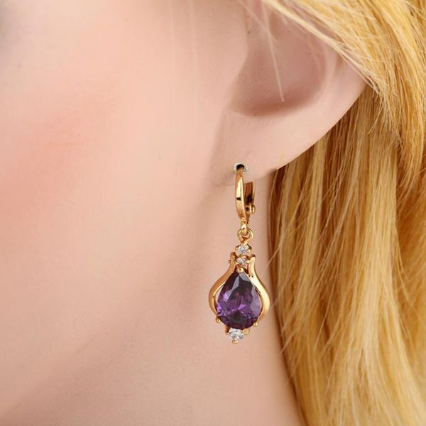 hoop & huggie fashion party wedding jewelry yellow gold color red/purple/green stone teardrop earrings for women christmas gift, Golden;silver
hoop & huggie fashion party wedding jewelry yellow gold color red/purple/green stone teardrop earrings for women christmas gift, Golden;silver