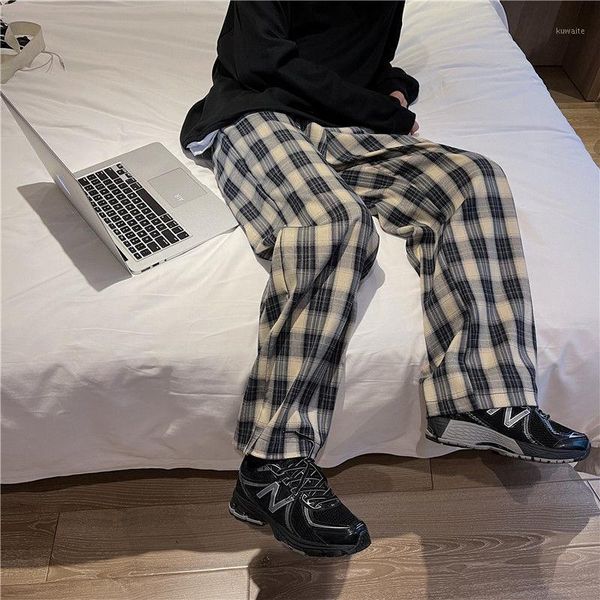 neploha men's oversize plaid pants couple loose trousers good fabric wide leg straight pants fashion trousers clothing1, Black
neploha men's oversize plaid pants couple loose trousers good fabric wide leg straight pants fashion trousers clothing1, Black