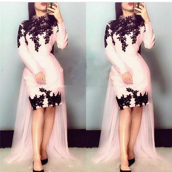 pink long sleeves plus size evening dresses with detachable train 2020 black vintage lace girls formal celebrity prom party gowns, Black;red
pink long sleeves plus size evening dresses with detachable train 2020 black vintage lace girls formal celebrity prom party gowns, Black;red