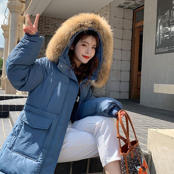 down jacket female fashion 2020 new woman parkas over-the-knee korean style loose slim bread clothes women's winter jacke, Black
down jacket female fashion 2020 new woman parkas over-the-knee korean style loose slim bread clothes women's winter jacke, Black