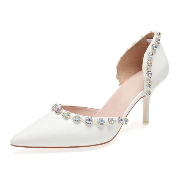 dress shoes ivory matte leather high heels pointed toe pumps d'orsay bridal wedding evening colorful crystal rhinestone party, Black
dress shoes ivory matte leather high heels pointed toe pumps d'orsay bridal wedding evening colorful crystal rhinestone party, Black