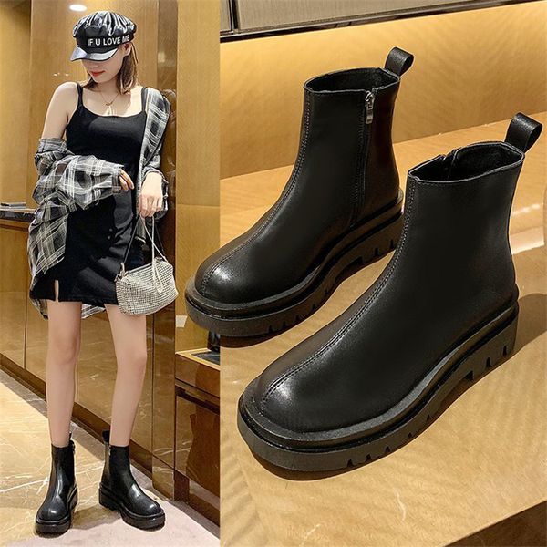 2021 new winter styling feminine digit bottom leather plutonium-proof snow boots water boot eumv, Black
2021 new winter styling feminine digit bottom leather plutonium-proof snow boots water boot eumv, Black
