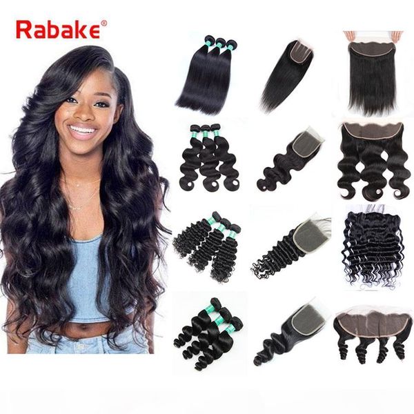 human hair bundles with closure 13x4 lace frontal bundles rabake 8a brazilian straight virgin hair extensions 4x4 body wave lace closure, Black;brown
human hair bundles with closure 13x4 lace frontal bundles rabake 8a brazilian straight virgin hair extensions 4x4 body wave lace closure, Black;brown