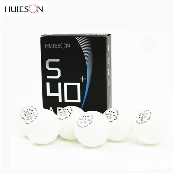 Huieson 6 Pcs/pack 3 Star Table Tennis Poly Balls S40+mm New Material Abs Plastic Table Tennis Training Ball For Senior Players