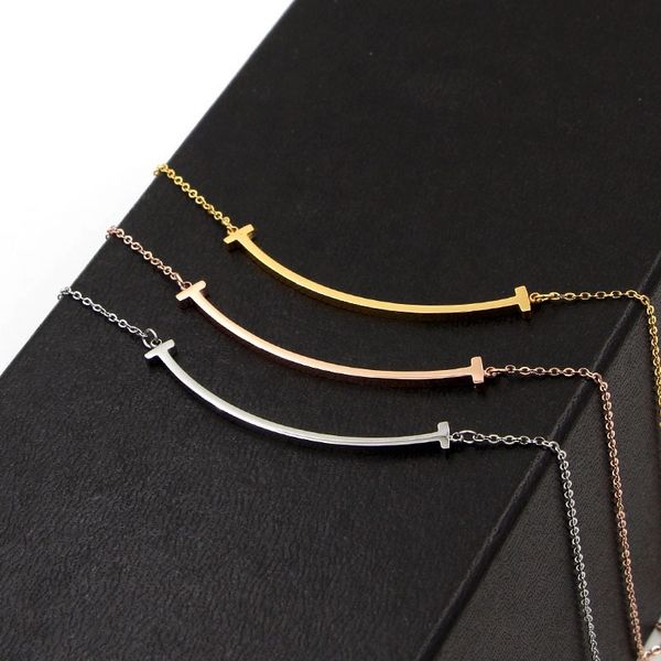 titanium steel trendy smile letter t charming necklace for women famous design jewelry chain aaa zircon wedding party ins gift, Silver
titanium steel trendy smile letter t charming necklace for women famous design jewelry chain aaa zircon wedding party ins gift, Silver