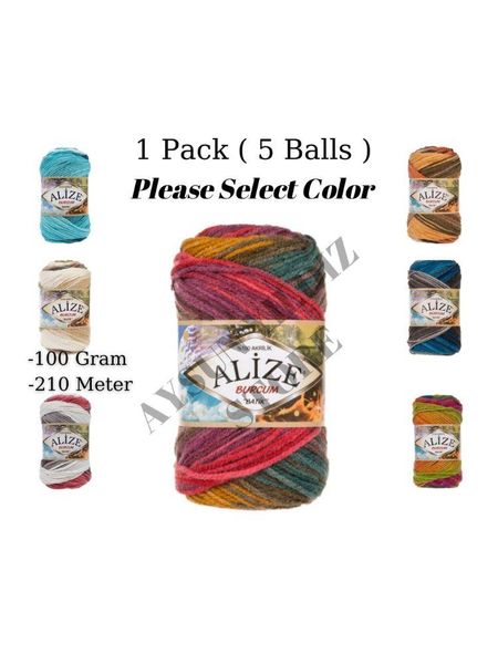 yarn thread 1 pack ( 5 balls ) alize burcum batik knitting (%100 acrylic) 100 gram 210 meter crochet tool kit, Black;white
yarn thread 1 pack ( 5 balls ) alize burcum batik knitting (%100 acrylic) 100 gram 210 meter crochet tool kit, Black;white