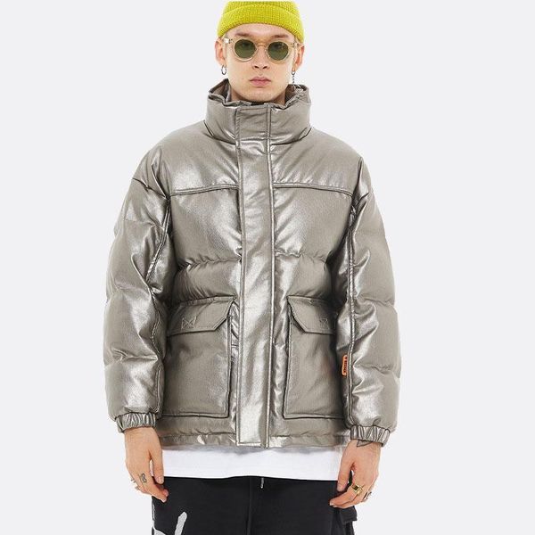 men winter thicken pu leather padded cotton cargo parkas jacket overcoat male women streetwear hip hop loose warm coat outerwear1, Black
men winter thicken pu leather padded cotton cargo parkas jacket overcoat male women streetwear hip hop loose warm coat outerwear1, Black