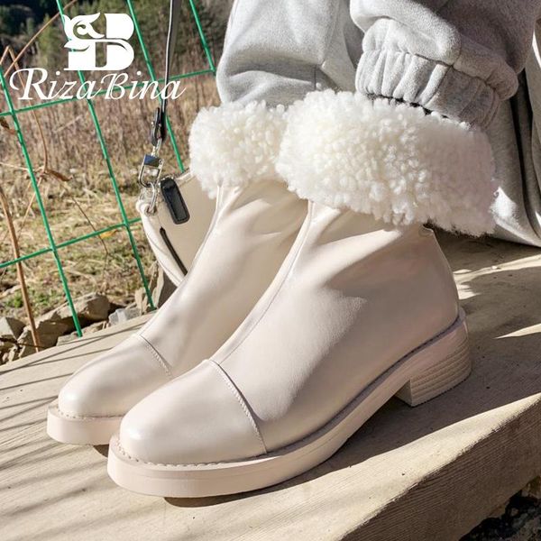 rizabina women short boots plush fur real leather zipper women ankle boots fashion warm winter shoes footwear size 34-43, Black
rizabina women short boots plush fur real leather zipper women ankle boots fashion warm winter shoes footwear size 34-43, Black