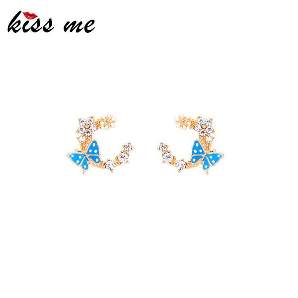 kissme stud earrings fashion jewelry cute pink purple blue enamel butterfly shiny crystal flowers earrings for women accessories, Golden;silver
kissme stud earrings fashion jewelry cute pink purple blue enamel butterfly shiny crystal flowers earrings for women accessories, Golden;silver