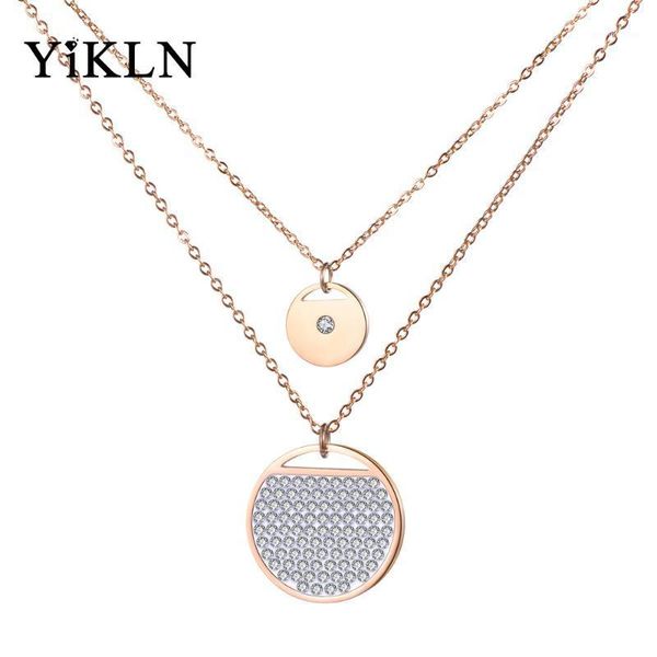 yikln trendy bohemian stainless steel choker pendant necklaces jewelry double layers cz crystal charm necklace for women yn182811, Golden;silver
yikln trendy bohemian stainless steel choker pendant necklaces jewelry double layers cz crystal charm necklace for women yn182811, Golden;silver