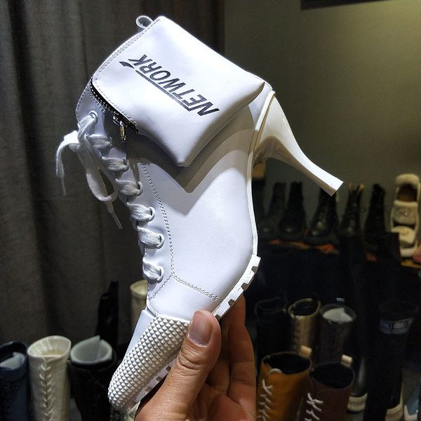 2020 new plutonium high-heeled 8 in women's boots ankle lace-up stilettos winter shoes u1pt, Black
2020 new plutonium high-heeled 8 in women's boots ankle lace-up stilettos winter shoes u1pt, Black