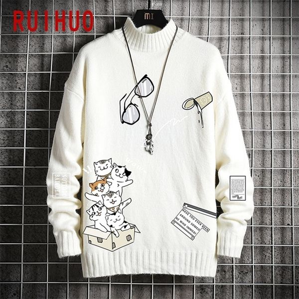 ruihuo autumn cartoon cats jumper mens sweater winter clothes mens sweaters pullover men's jumpers korean clothes -5xl 201210, White;black
ruihuo autumn cartoon cats jumper mens sweater winter clothes mens sweaters pullover men's jumpers korean clothes -5xl 201210, White;black