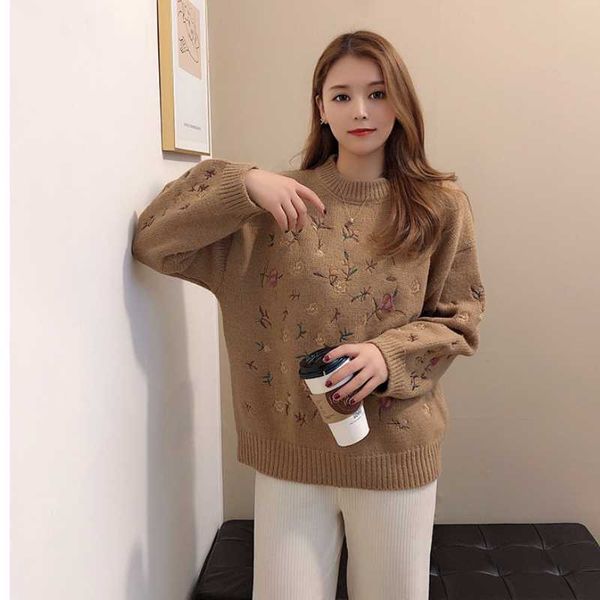 women's sweaters autumn winter sweater round neck embroidery floral long sleeve fashion knitted female loose casual vintage pullovers t, White;black
women's sweaters autumn winter sweater round neck embroidery floral long sleeve fashion knitted female loose casual vintage pullovers t, White;black