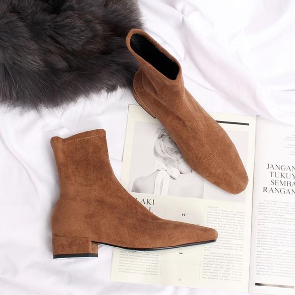 2021 new spring shoes women boots plus size stretch boots casual flock european and american women pigskin lining insole, Black
2021 new spring shoes women boots plus size stretch boots casual flock european and american women pigskin lining insole, Black